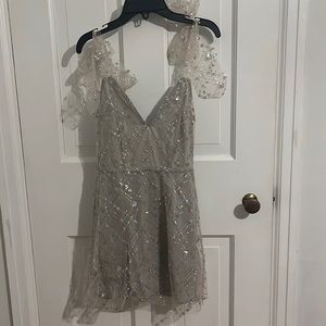 Lucy In The Sky Tia A-line Dress Grey